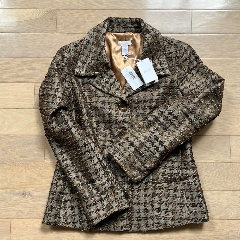 Chico’s Glimmering Houndstooth Jacket